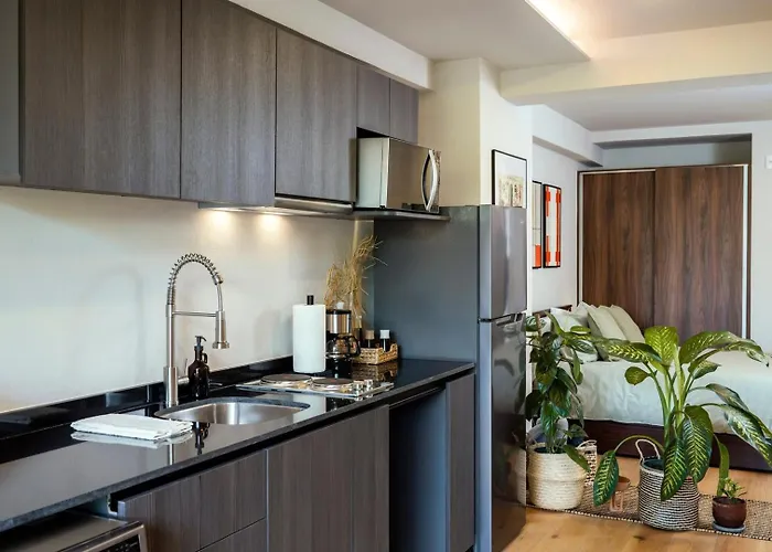 Apartment Bright Loft W/balcony & Workspace | Roma Norte